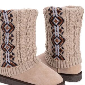 Muk Luks Cheryl Boot- Stone Fairisle